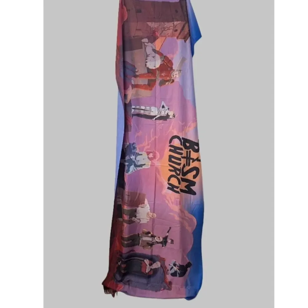 BTSM Church Wall Tapestry Shawl Festival Wrap Black Tiger Sex Machine
